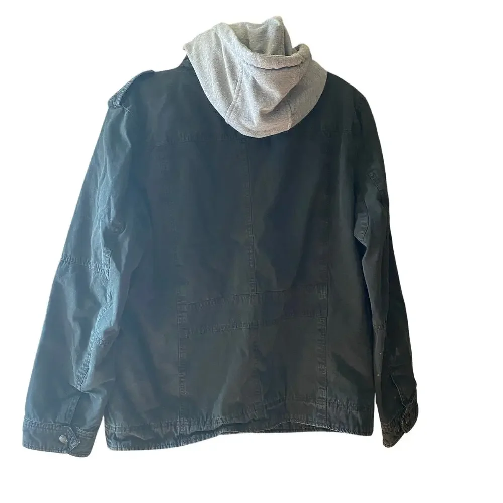 Levi's Utility Jacket Black Gray Hoodie Mens Size Medium